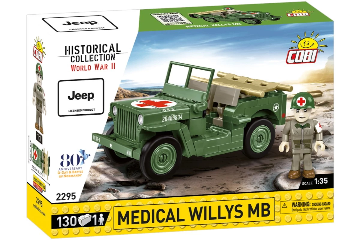COBI-2295 – Willys MB Mentő – 100% kompatibilis minden más kedvelt márkával
