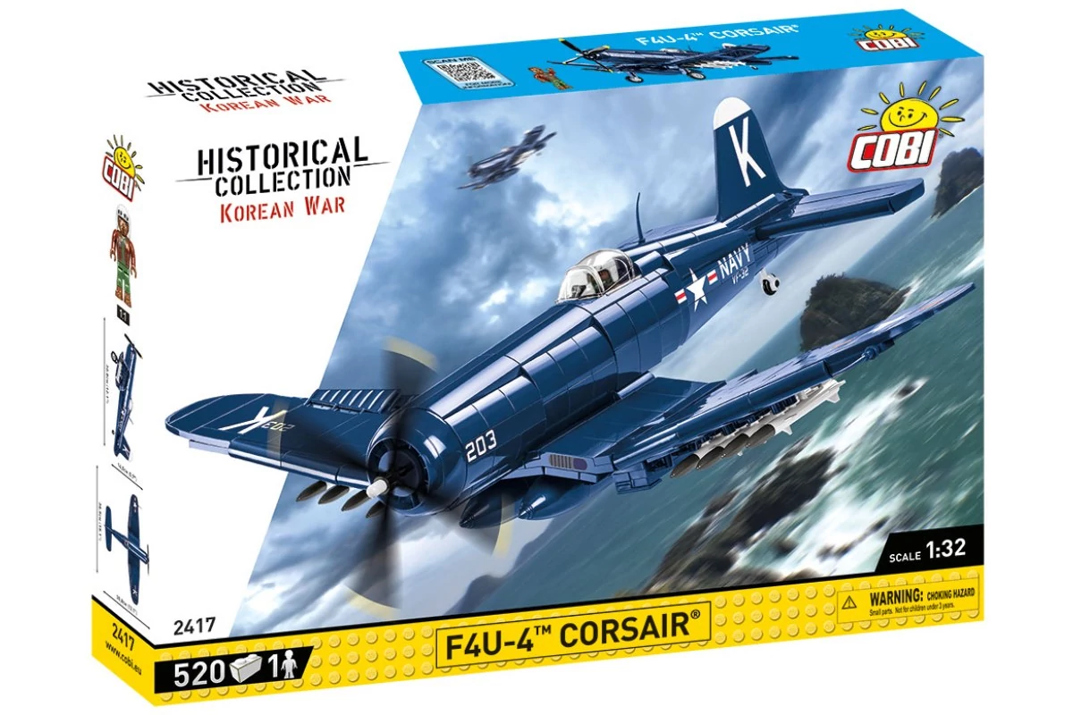 COBI-2417 – F4U-4 Corsair – Amerikai vadászbombázó építőjáték – 100% kompatibilis minden más kedvelt márkával