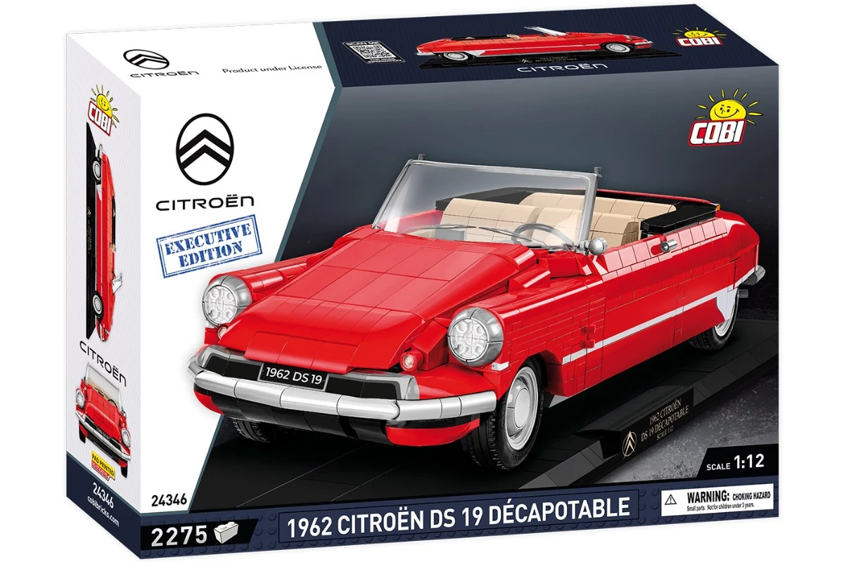 COBI 24346 – 1962 Citroën DS 19 Décapotable – Executive Edition építőjáték – 100% kompatibilis minden más kedvelt márkával