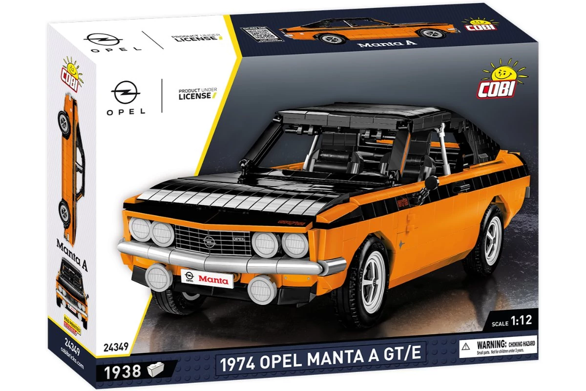 COBI 24349 – 1974 Opel Manta A GT/E építőjáték – 100% kompatibilis minden más kedvelt márkával