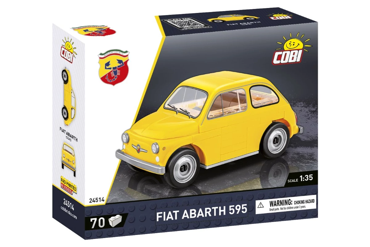 COBI 24514 – Fiat Abarth 595 építőjáték – 100% kompatibilis minden más kedvelt márkával