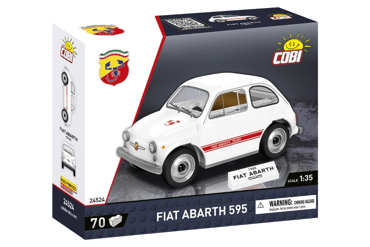 COBI 24524 – Fiat Abarth 595 építőjáték – 100% kompatibilis minden más kedvelt márkával