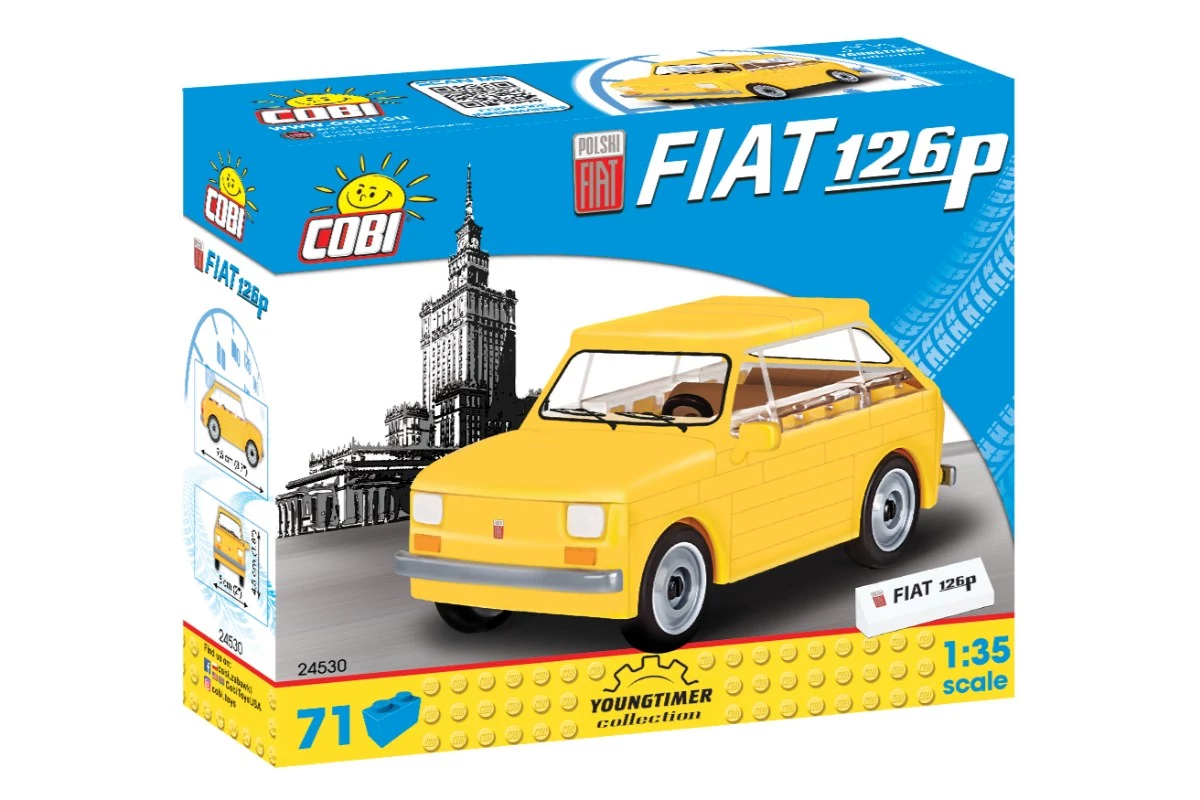COBI 24530 – Fiat 126p építőjáték – 100% kompatibilis minden más kedvelt márkával