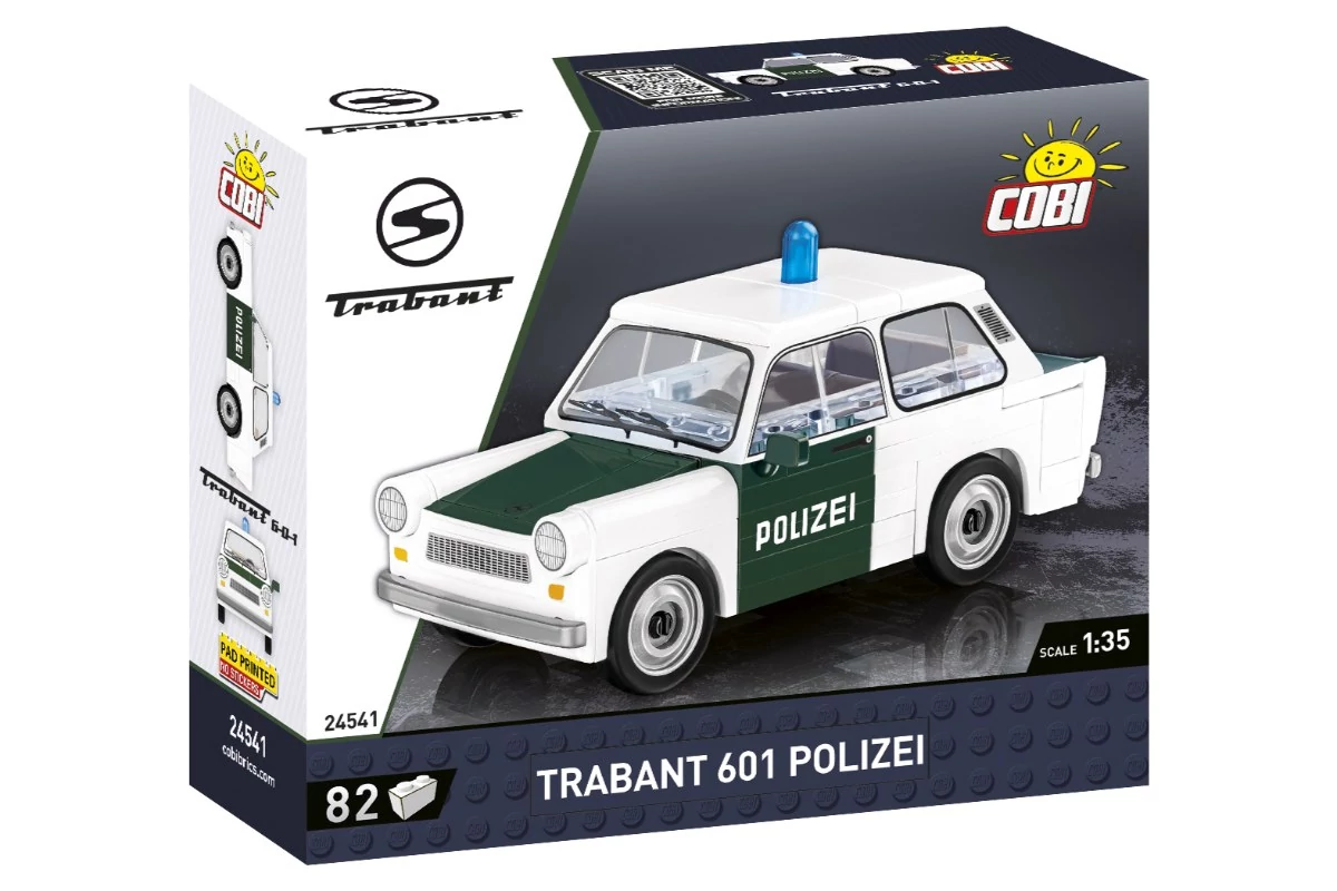 COBI 24541 – Trabant 601 Rendőrautó építőjáték – 100% kompatibilis minden más kedvelt márkával