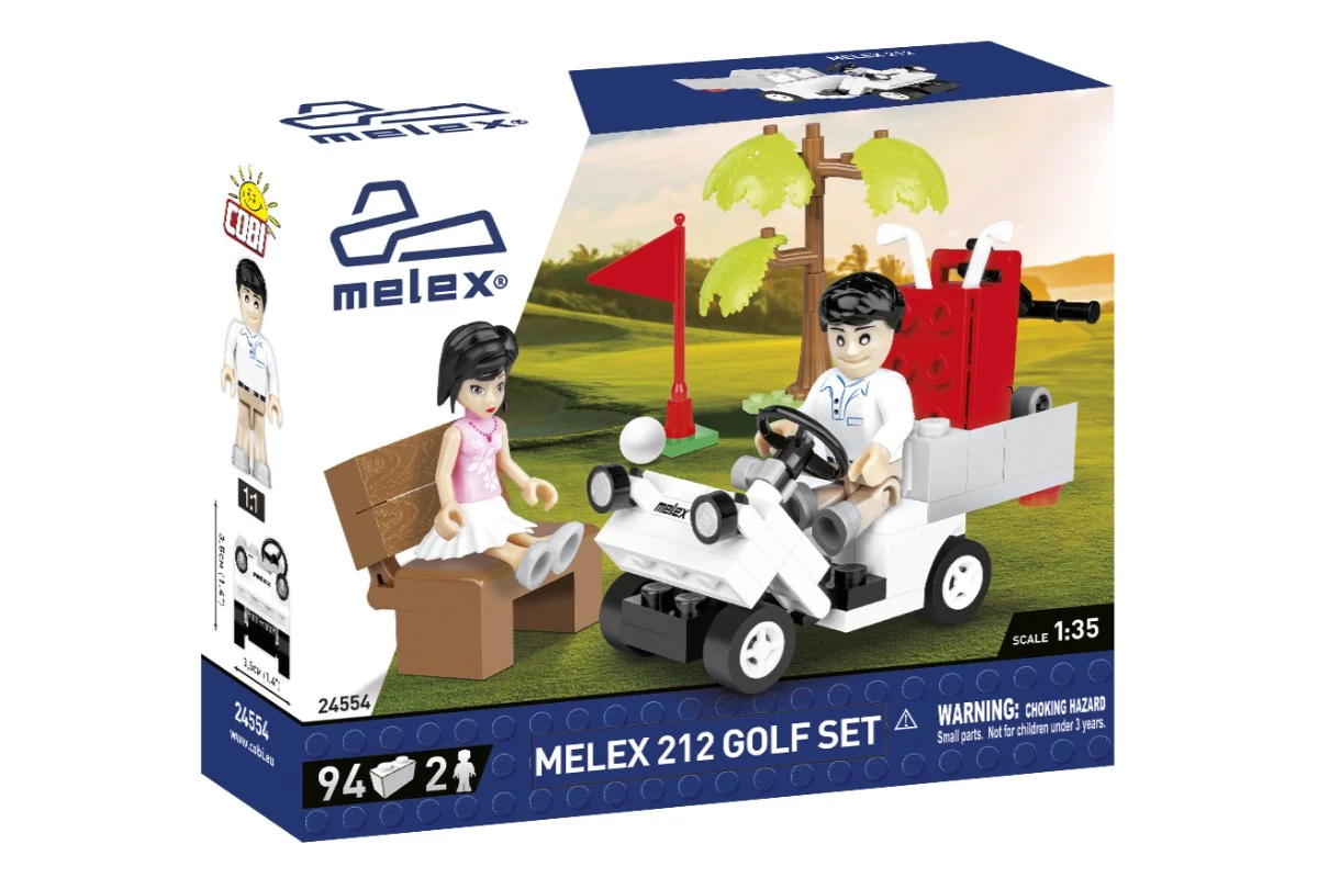 COBI 24554 – Melex 212 Golfautó építőjáték – 100% kompatibilis minden más kedvelt márkával