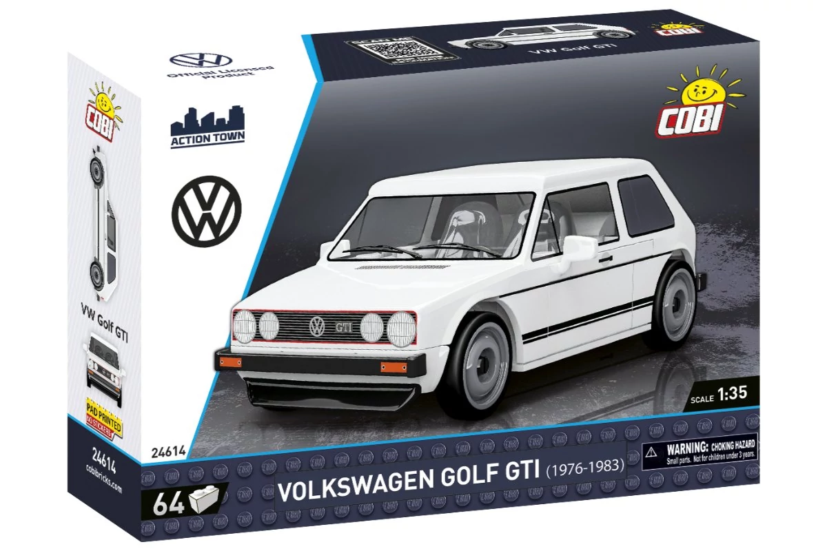COBI 24614 – Volkswagen Golf GTI (1976–1983) – fehér építőjáték – 100% kompatibilis minden más kedvelt márkával
