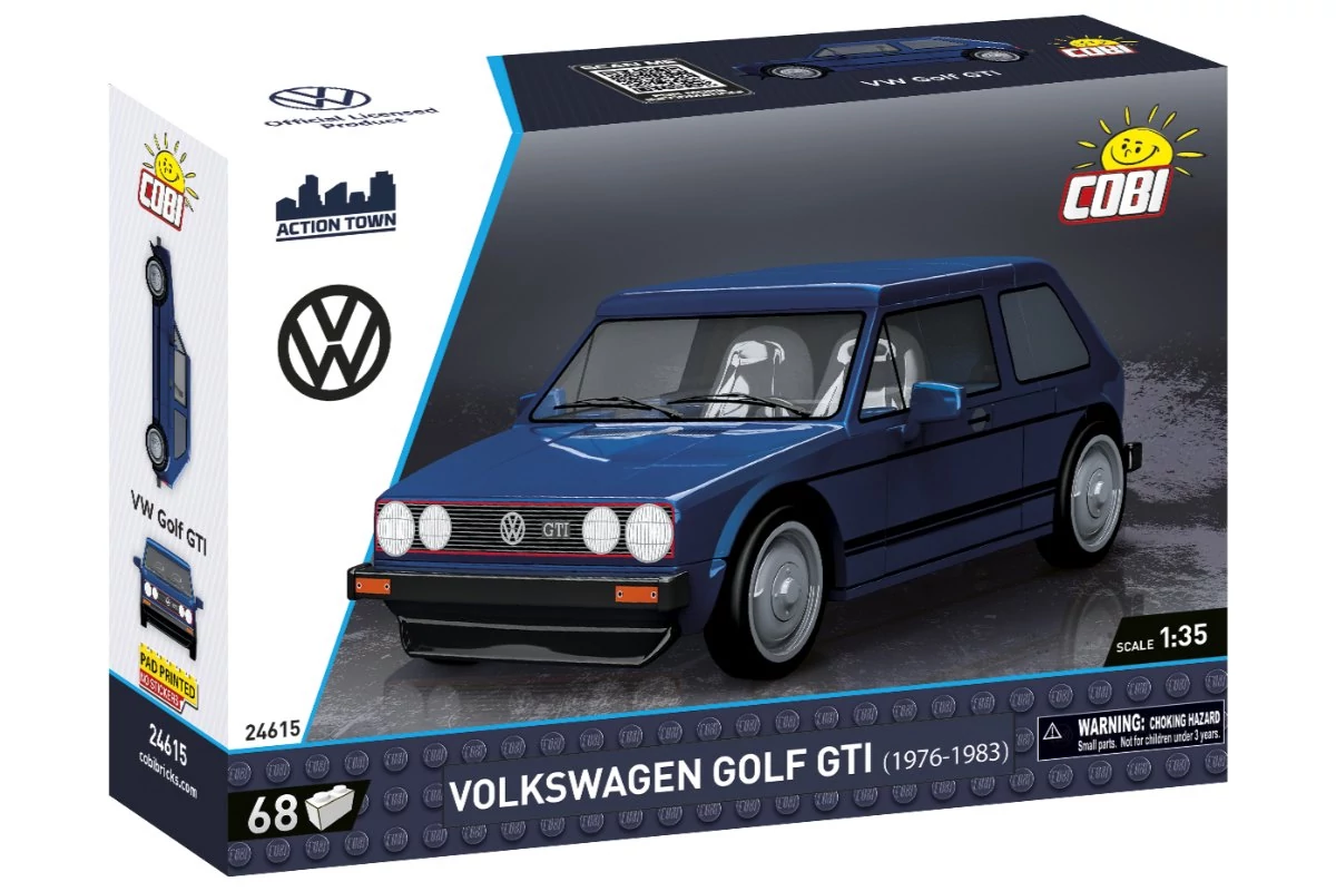 COBI 24615 – Volkswagen Golf GTI (1976–1983) – kék építőjáték – 100% kompatibilis minden más kedvelt márkával