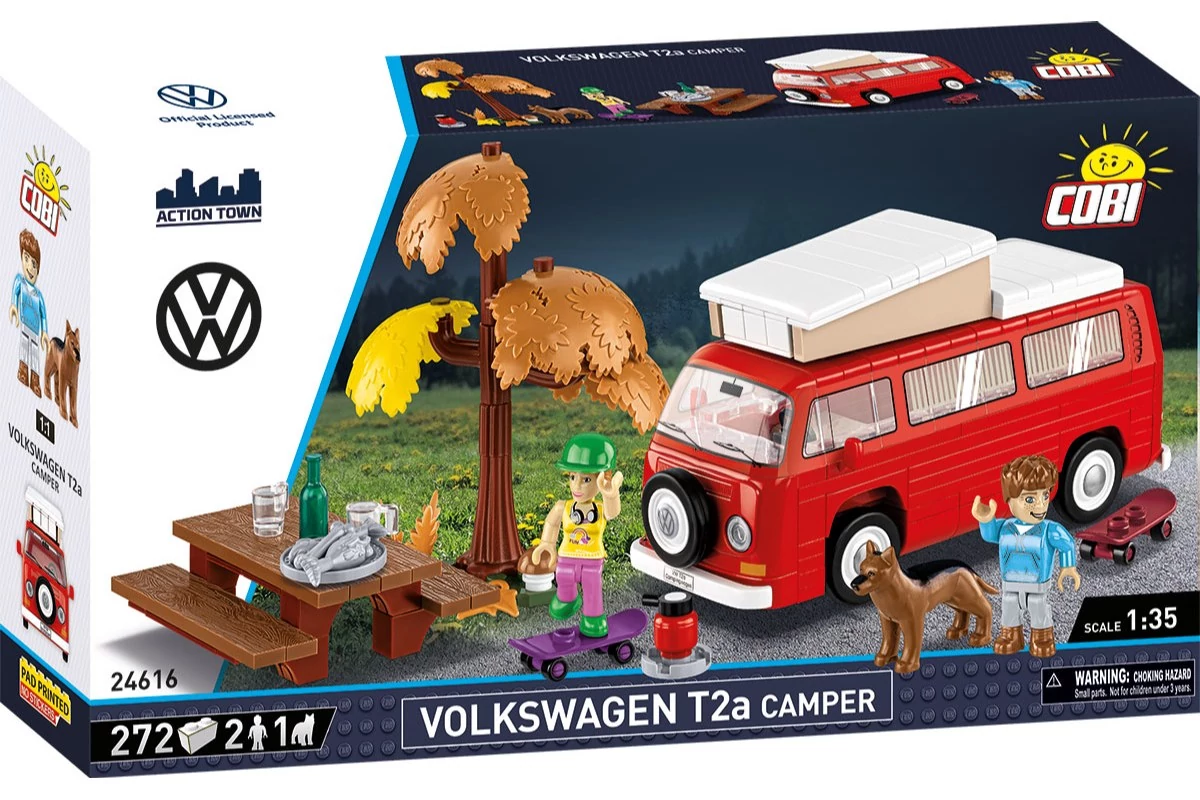 COBI 24616 – Volkswagen T2a Lakókocsi építőjáték – 100% kompatibilis minden más kedvelt márkával