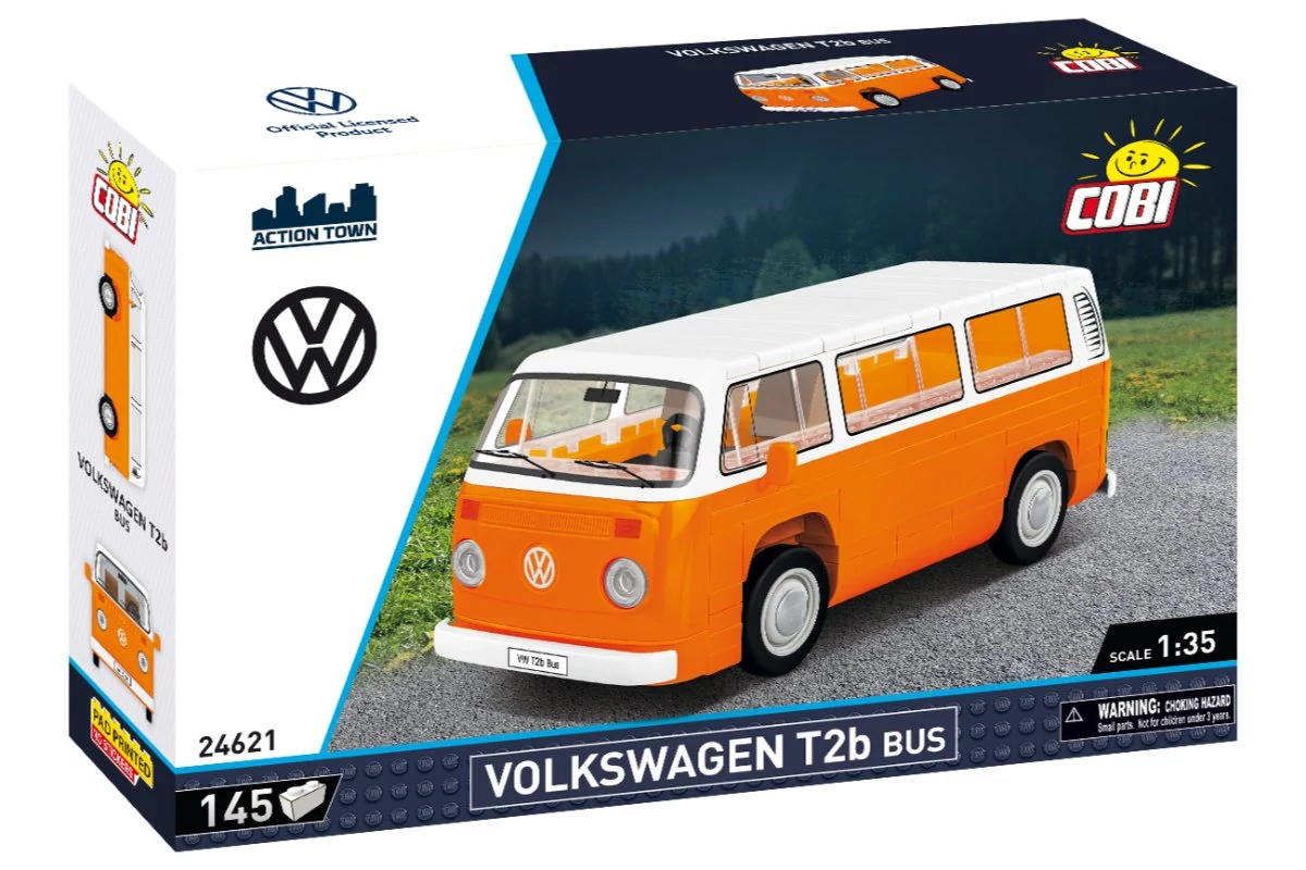 COBI 24621 – Volkswagen T2b kisbusz építőjáték – 100% kompatibilis minden más kedvelt márkával