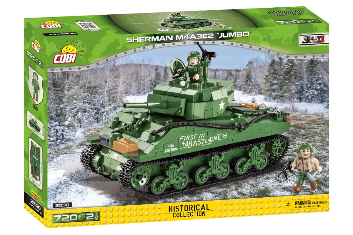 COBI-2550 – Sherman M4A3E2 „Jumbo” – 100% kompatibilis minden más kedvelt márkával