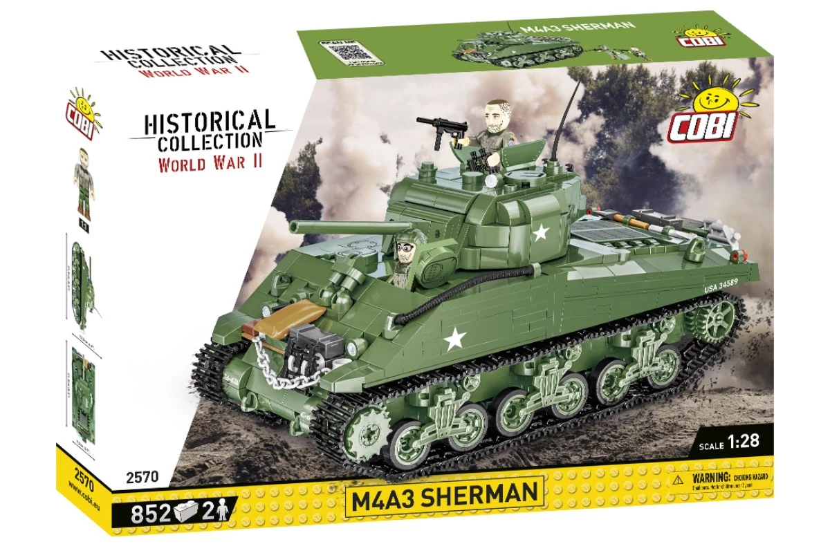 COBI-2570 – M4A3 Sherman közepes harckocsi – 100% kompatibilis minden más kedvelt márkával