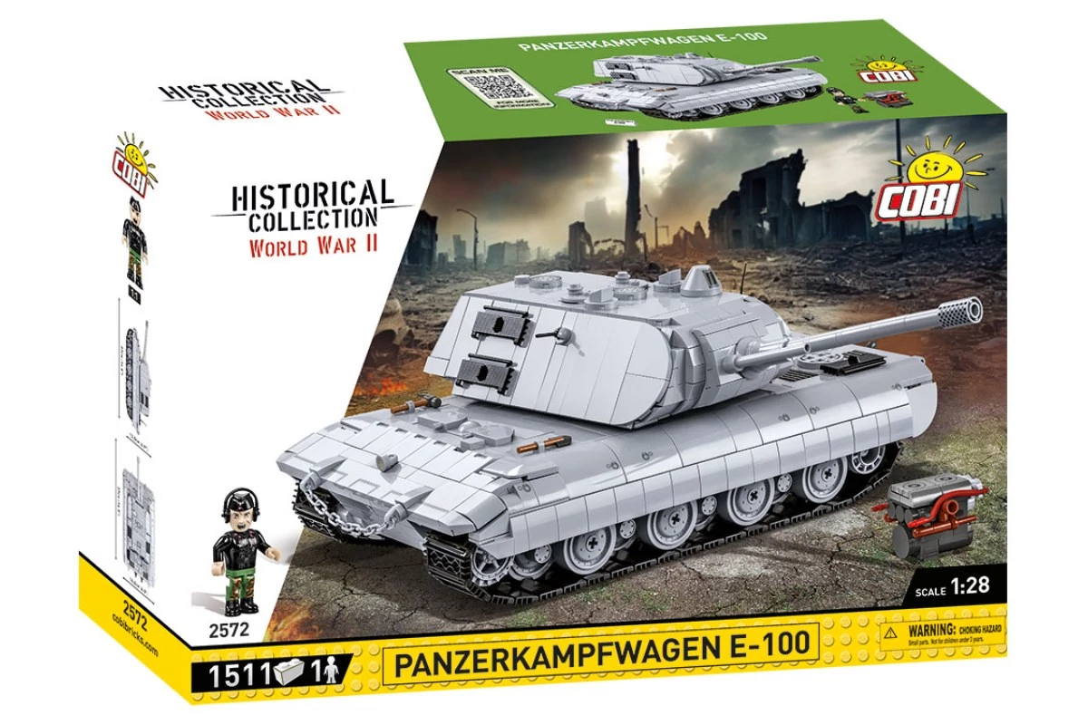 COBI-2572 – Panzerkampfwagen E-100 szupernehéz harckocsi – 100% kompatibilis minden más kedvelt márkával