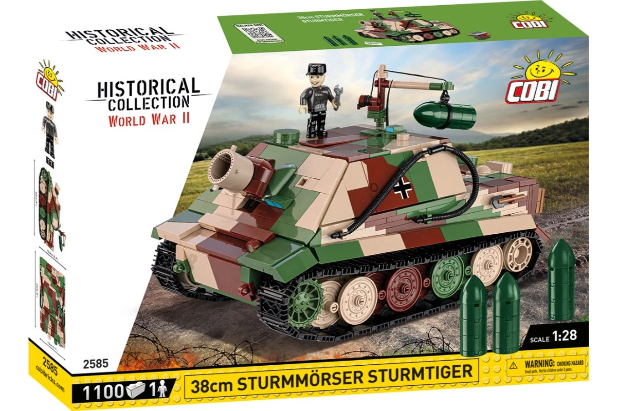 COBI-2585 – 38 cm Sturmmörser Sturmtiger rohammozsár – 100% kompatibilis minden más kedvelt márkával