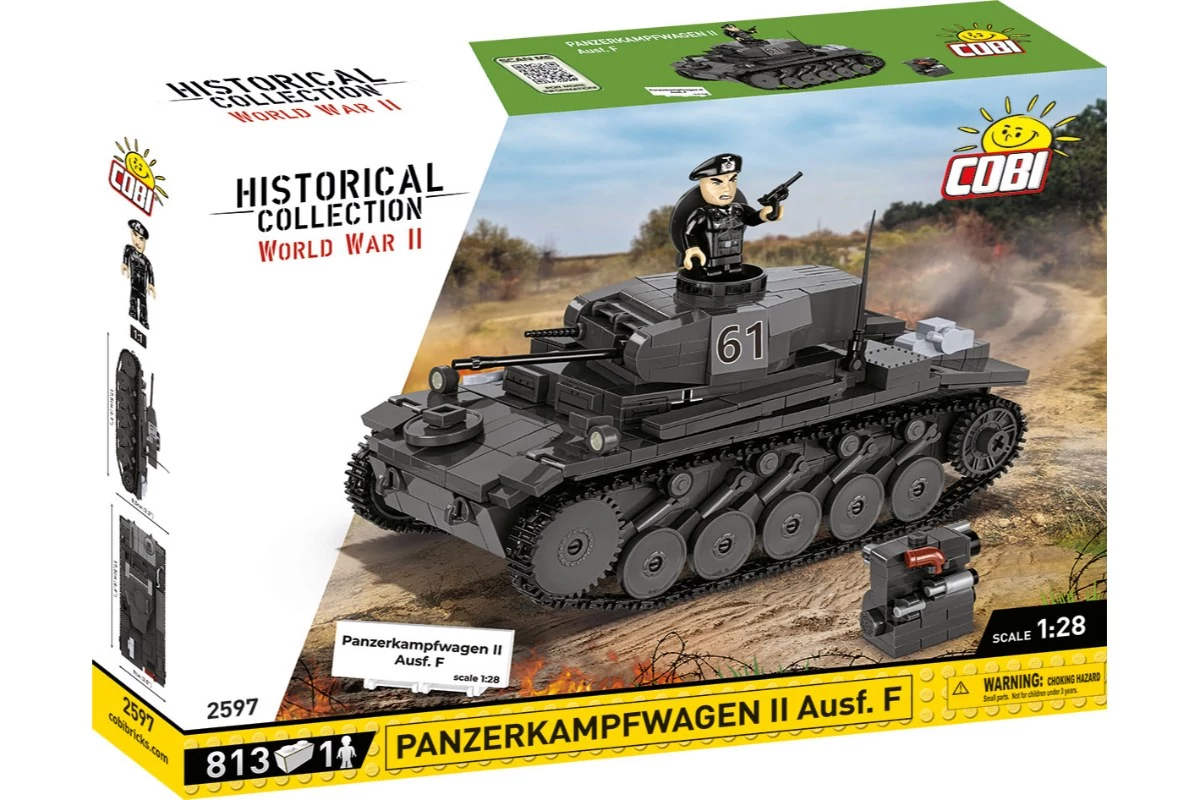COBI-2597 – Panzerkampfwagen II Ausf. F könnyű harckocsi – 100% kompatibilis minden más kedvelt márkával