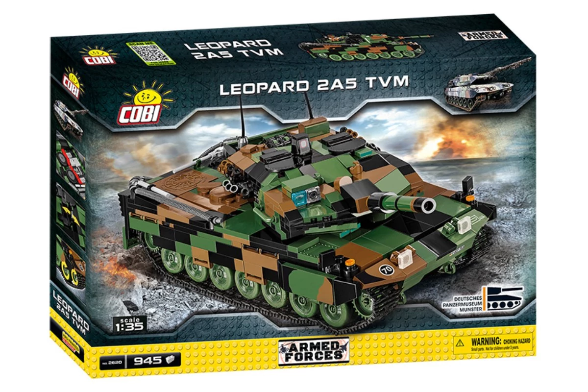 COBI-2620 – Leopard 2A5 TVM – Német harckocsi építőjáték – 100% kompatibilis minden más kedvelt márkával