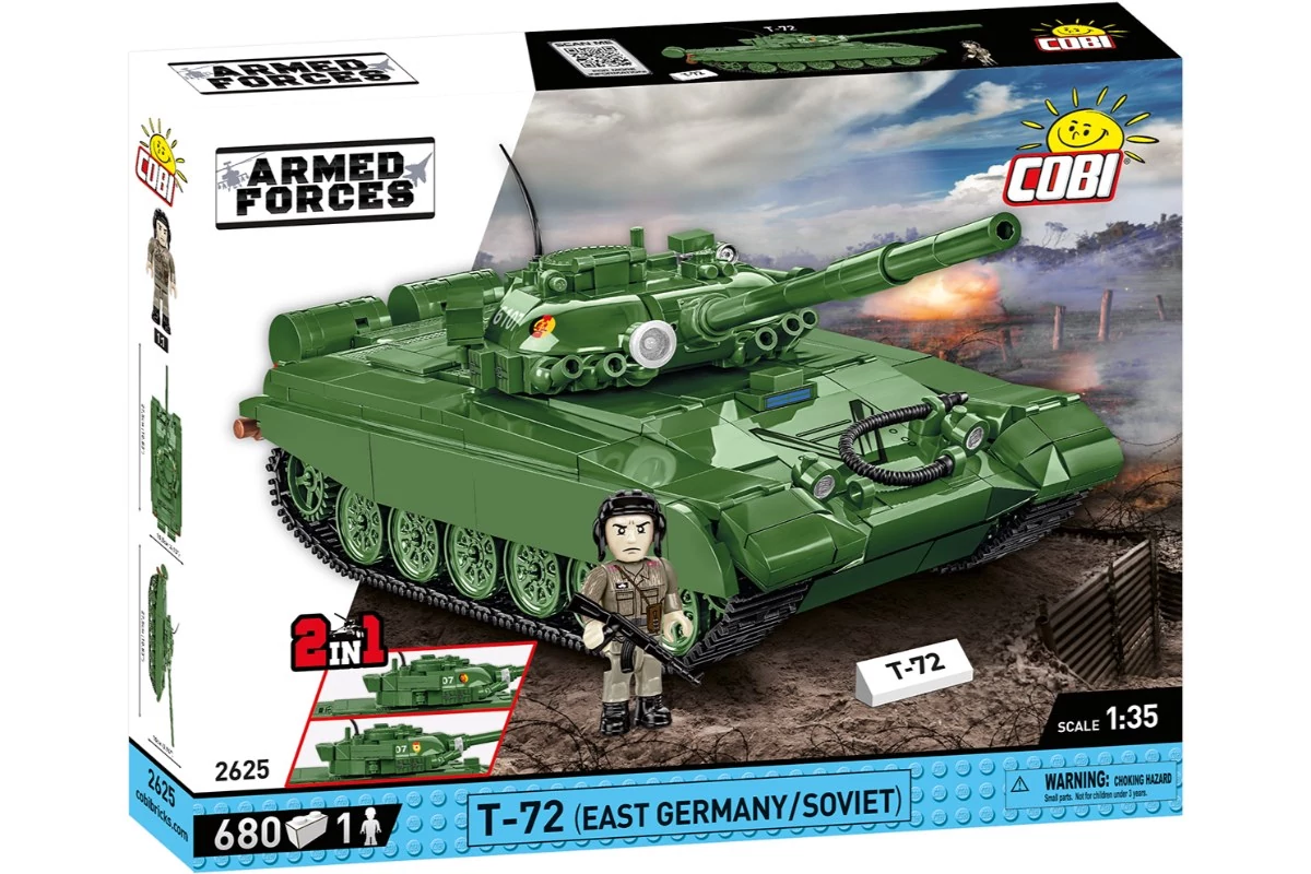 COBI-2625 – T-72 – Szovjet/NDK harckocsi építőjáték – 100% kompatibilis minden más kedvelt márkával