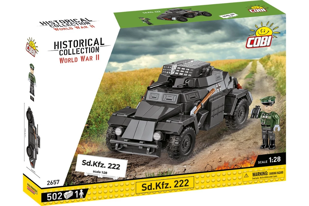 COBI-2657 – Sd.Kfz. 222 páncélozott felderítő jármű – 100% kompatibilis minden más kedvelt márkával
