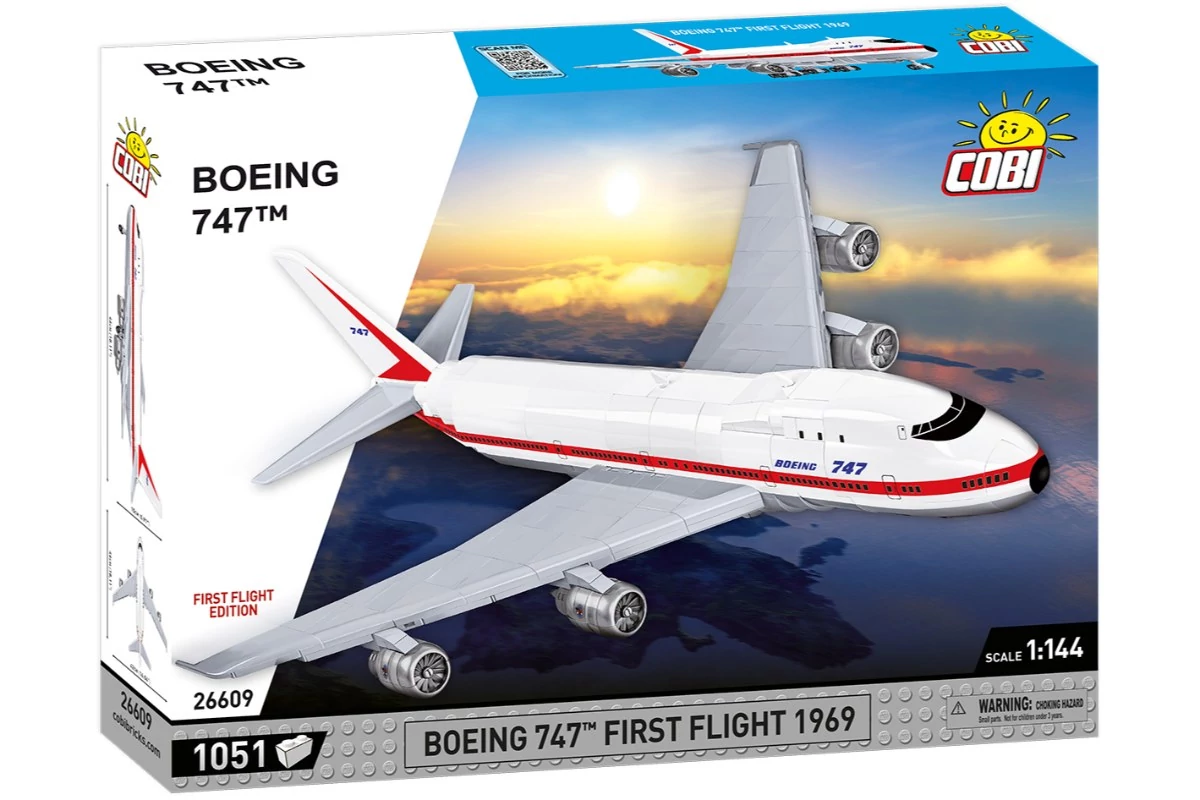 COBI 26609 - Boeing 747 – Első repülés 1969  építőjáték – 100% kompatibilis minden más kedvelt márkával