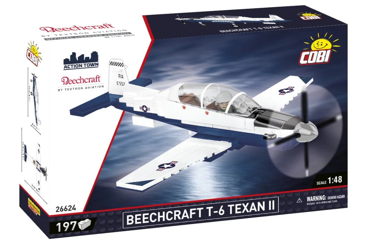 COBI 26624 – Beechcraft T-6 Texan II (USAF) építőjáték – 100% kompatibilis minden más kedvelt márkával