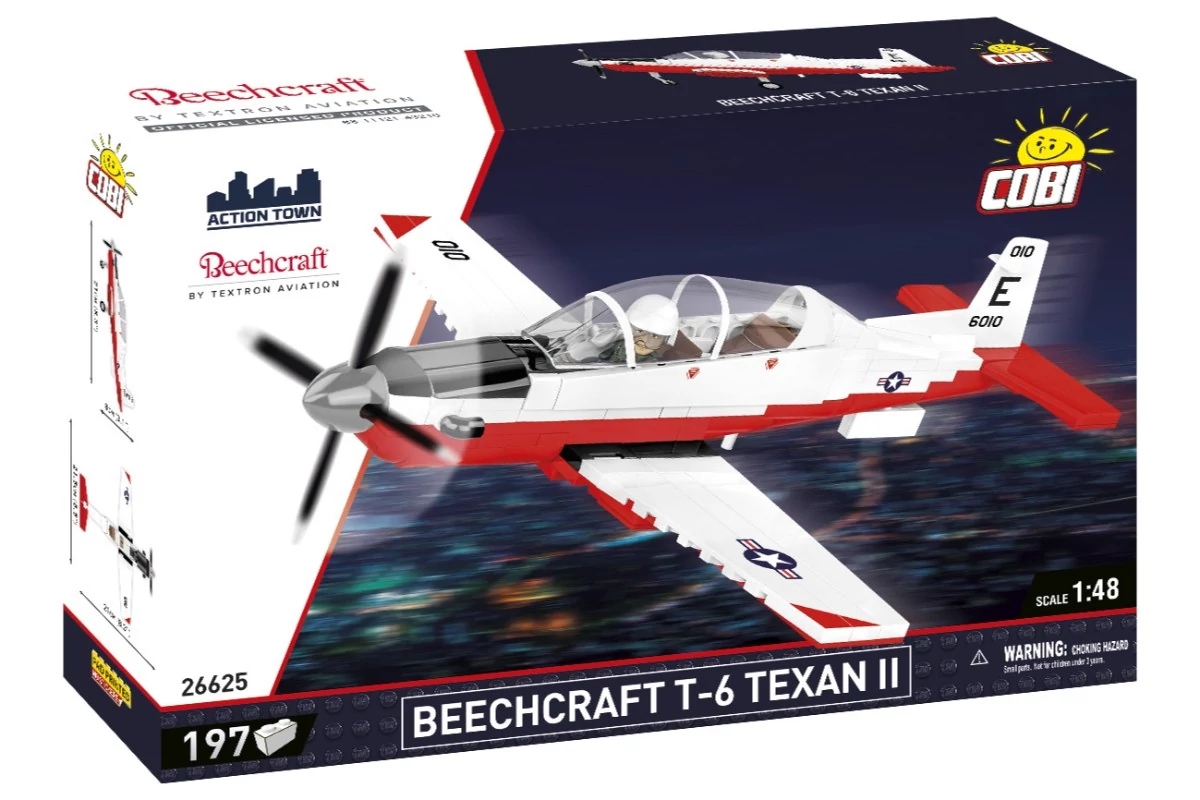 COBI 26625 – Beechcraft T-6 Texan II (Navy) építőjáték – 100% kompatibilis minden más kedvelt márkával