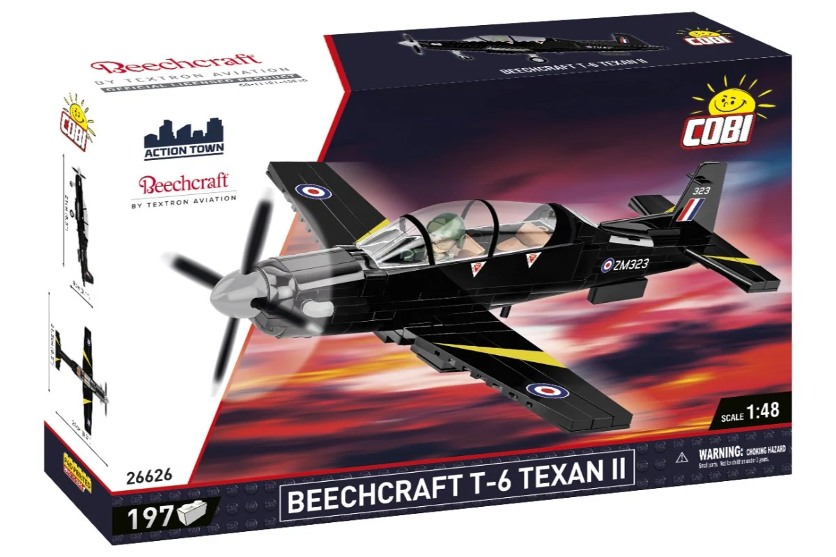 COBI 26626 – Beechcraft T-6 Texan II (RAF) építőjáték – 100% kompatibilis minden más kedvelt márkával