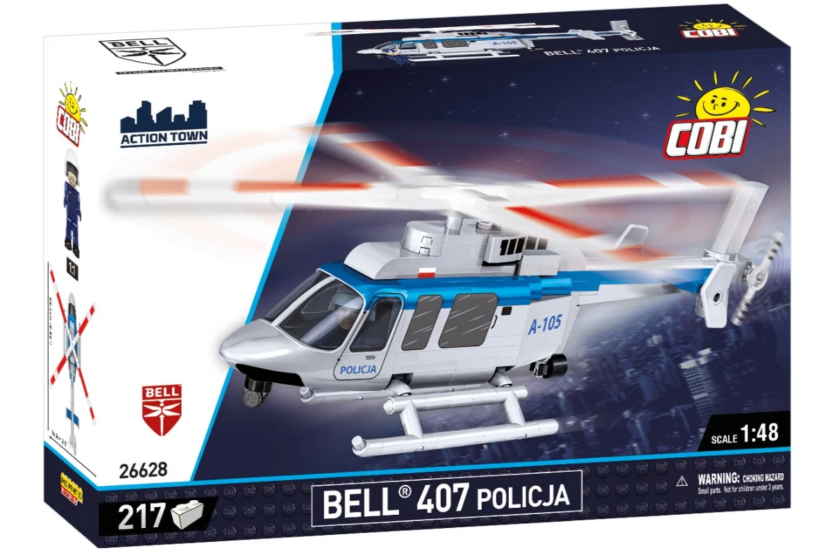 COBI 26628 – Bell 407 – Rendőrség építőjáték – 100% kompatibilis minden más kedvelt márkával