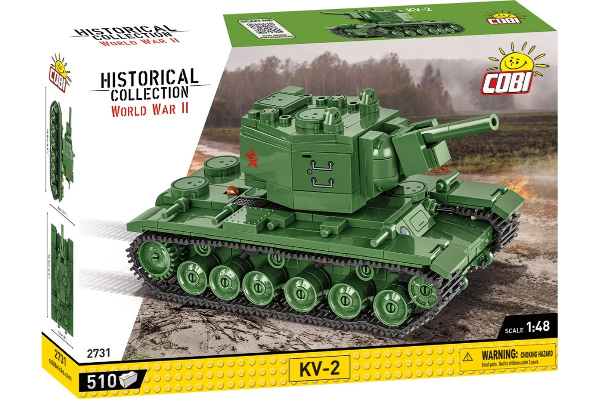 COBI-2731 – KV-2 szovjet nehéz harckocsi – 100% kompatibilis minden más kedvelt márkával
