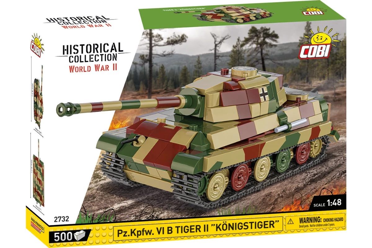 COBI 2732 – Tiger II „Königstiger” nehéz harckocsi építőjáték – 100% kompatibilis minden más kedvelt márkával