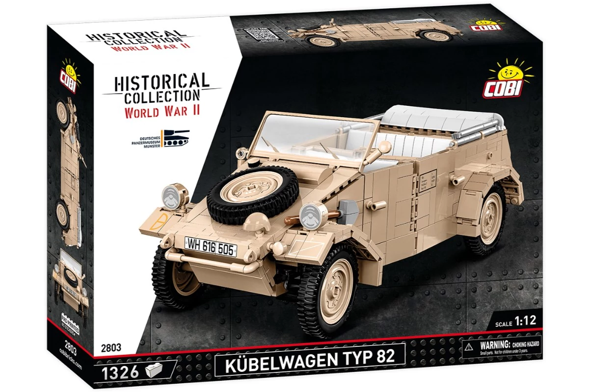 COBI 2803 – Kübelwagen Type 82 német terepjáró építőjáték – 100% kompatibilis minden más kedvelt márkával