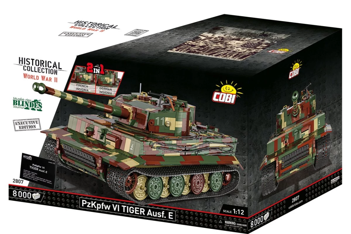 COBI 2807 – PzKpfw VI Tiger – 2 az 1-ben építőjáték – 100% kompatibilis minden más kedvelt márkával