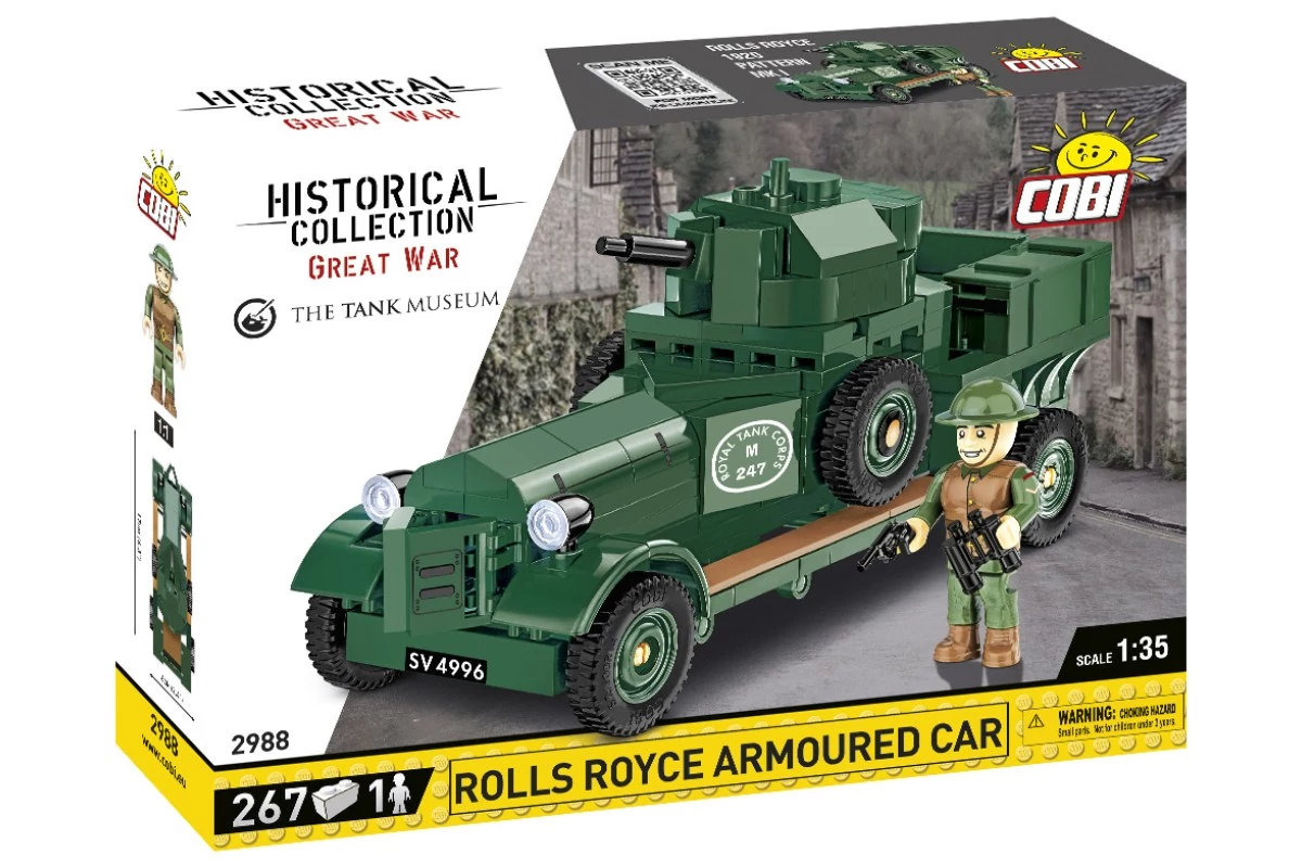 COBI-2988 - Rolls-Royce Páncélozott Autó (1920-as minta)  – 100% kompatibilis minden más kedvelt márkával