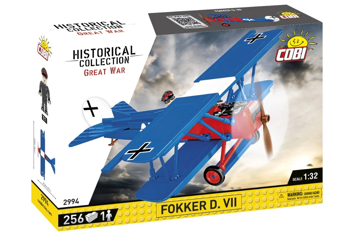 COBI-2994 - Fokker D.VII Vadászrepülőgép  – 100% kompatibilis minden más kedvelt márkával