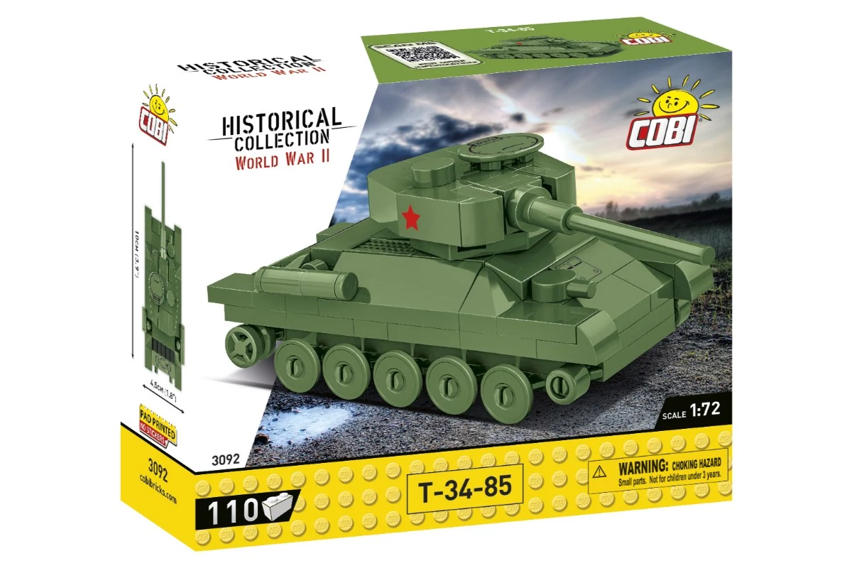 COBI-3092 – T-34-85 – szovjet közepes harckocsi – 100% kompatibilis minden más kedvelt márkával