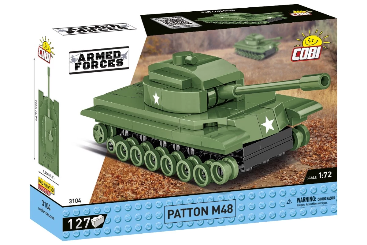 COBI-3104 – Patton M48 – amerikai közepes harckocsi – 100% kompatibilis minden más kedvelt márkával
