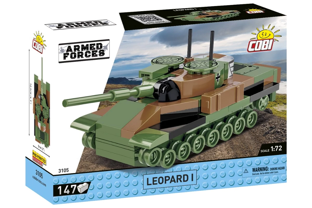 COBI-3105 – Leopard I – német közepes harckocsi – 100% kompatibilis minden más kedvelt márkával