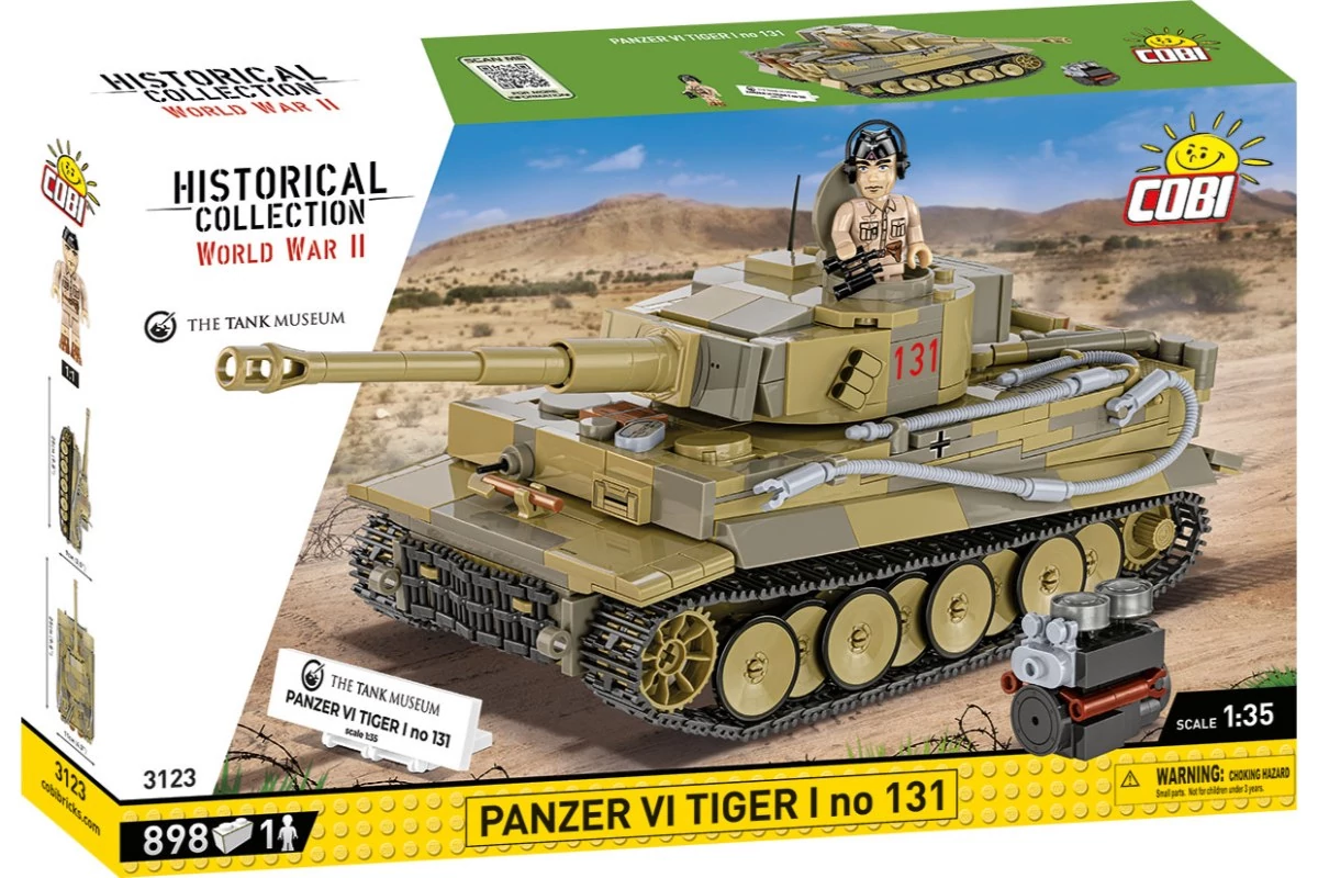 COBI-3123 – Panzer VI Tiger I No. 131 harckocsi – 100% kompatibilis minden más kedvelt márkával