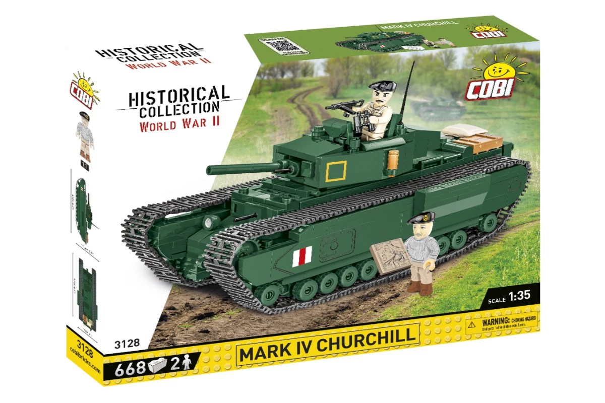 COBI-3128 – Mark IV Churchill – brit nehéz harckocsi – 100% kompatibilis minden más kedvelt márkával