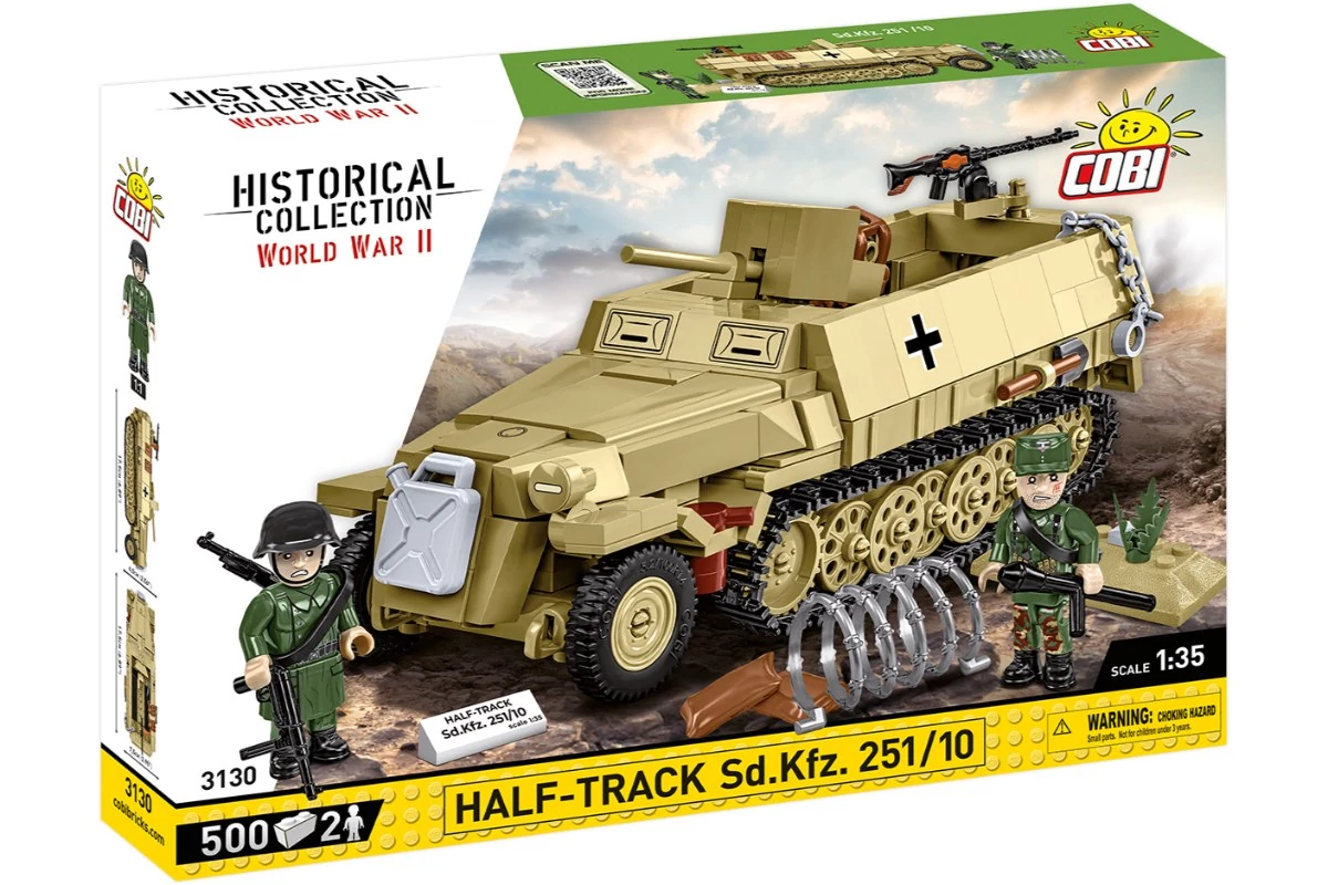 COBI-3130 – Sd.Kfz. 251/10 féllánctalpas jármű – 100% kompatibilis minden más kedvelt márkával