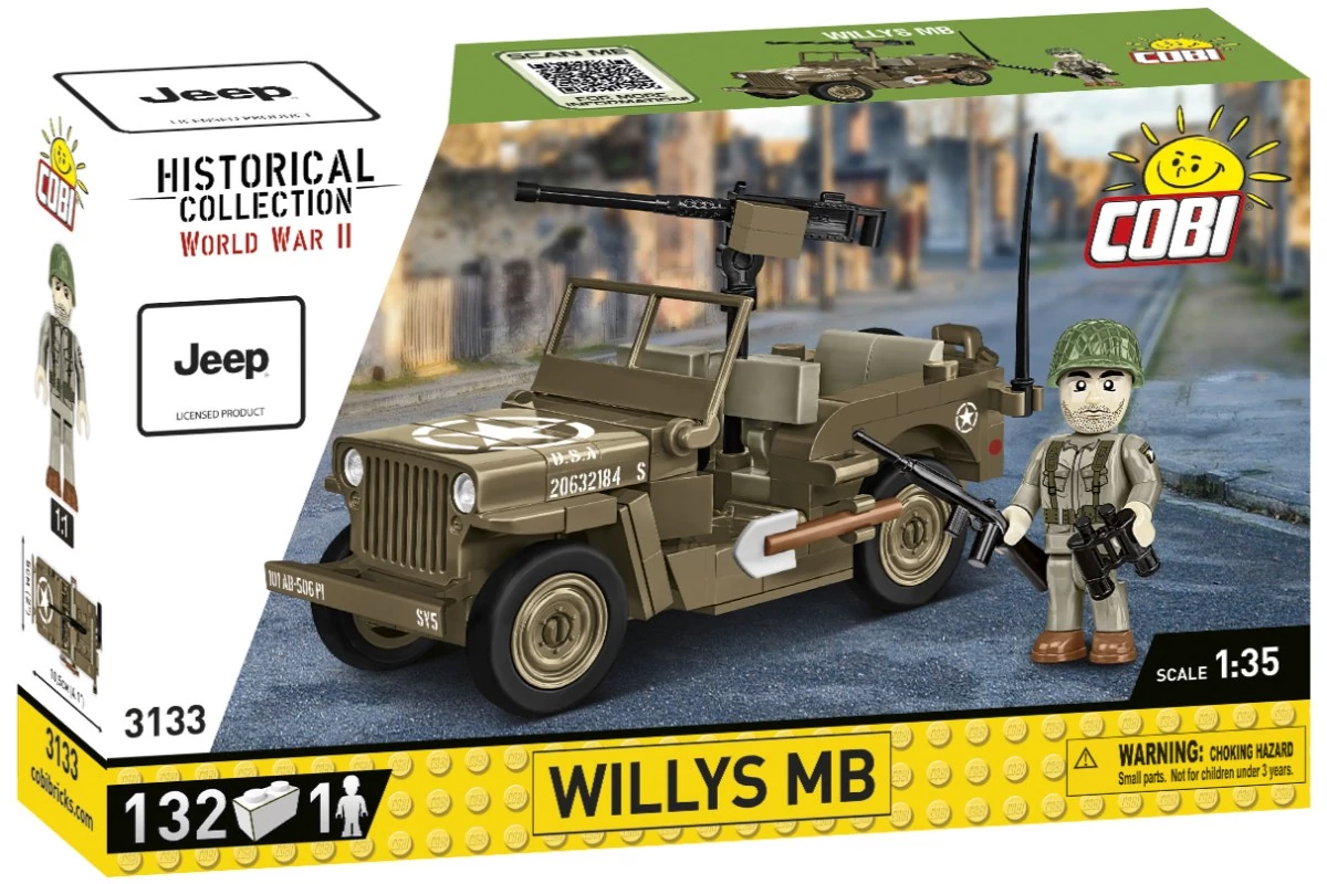 COBI-3133 – Willys MB terepjáró – 100% kompatibilis minden más kedvelt márkával