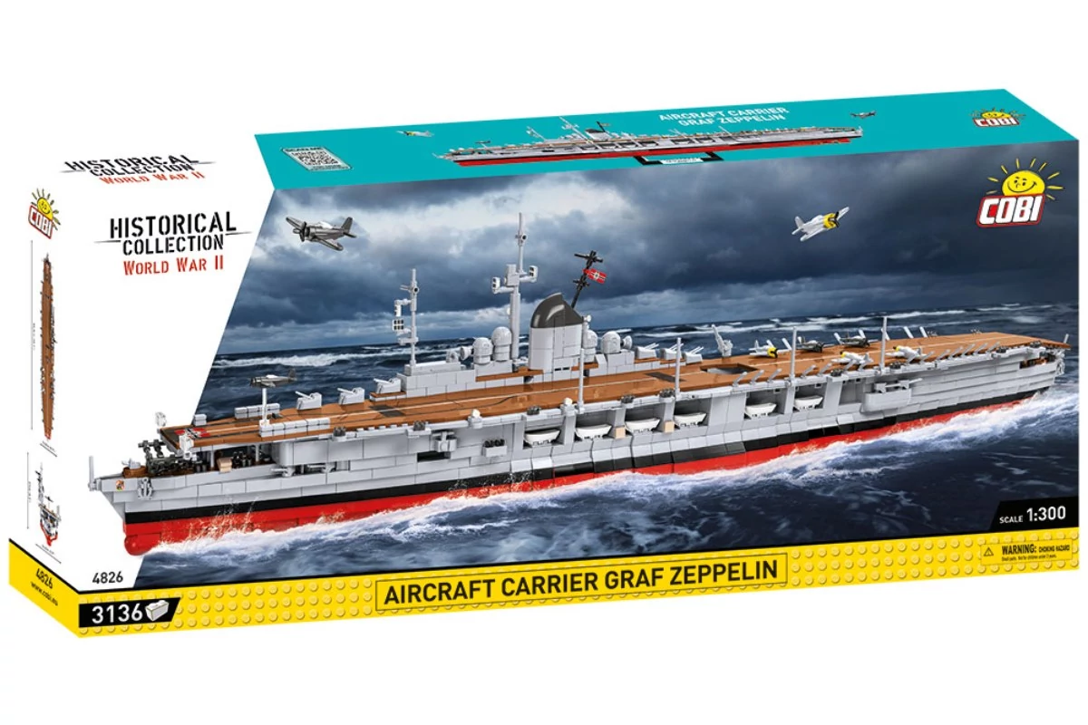 COBI 4826 – Graf Zeppelin – német repülőgép-hordozó építőjáték – 100% kompatibilis minden más kedvelt márkával