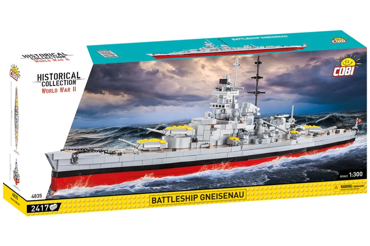 COBI 4835 – Gneisenau – német csatahajó építőjáték – 100% kompatibilis minden más kedvelt márkával