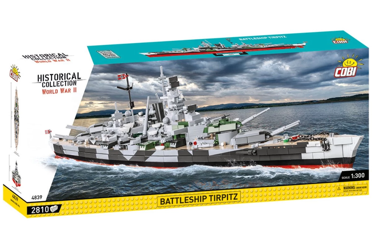 COBI 4839 – Tirpitz – német csatahajó építőjáték – 100% kompatibilis minden más kedvelt márkával