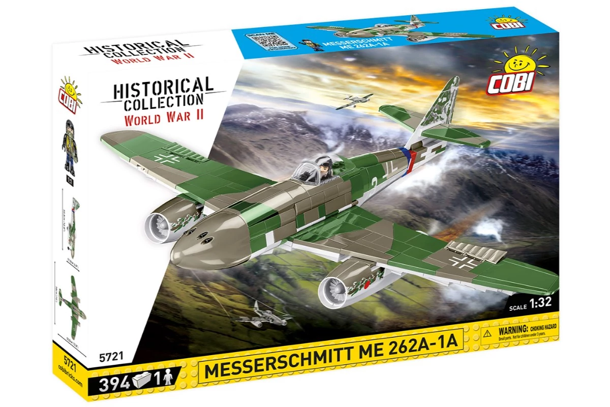 COBI-5721 – Messerschmitt Me 262A-1A – német sugárhajtású vadászrepülőgép – 100% kompatibilis minden más kedvelt márkával