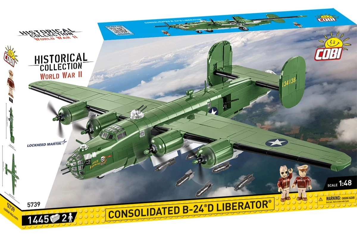 COBI-5739 – B-24D Liberator – amerikai nehézbombázó – 100% kompatibilis minden más kedvelt márkával