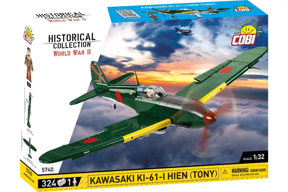 COBI-5740 – Kawasaki Ki-61-I Hien „Tony” – japán vadászrepülőgép – 100% kompatibilis minden más kedvelt márkával
