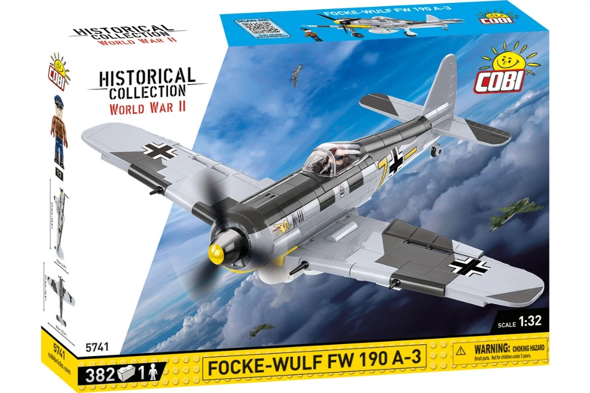 COBI-5741 – Focke-Wulf FW 190 A-3 – német vadászrepülőgép – 100% kompatibilis minden más kedvelt márkával
