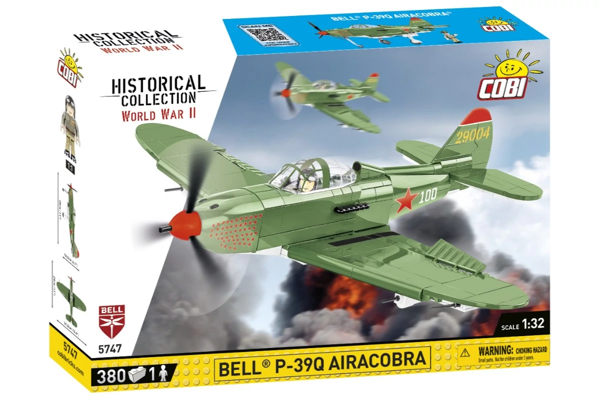 COBI-5747 – Bell P-39Q Airacobra – szovjet vadászrepülőgép – 100% kompatibilis minden más kedvelt márkával