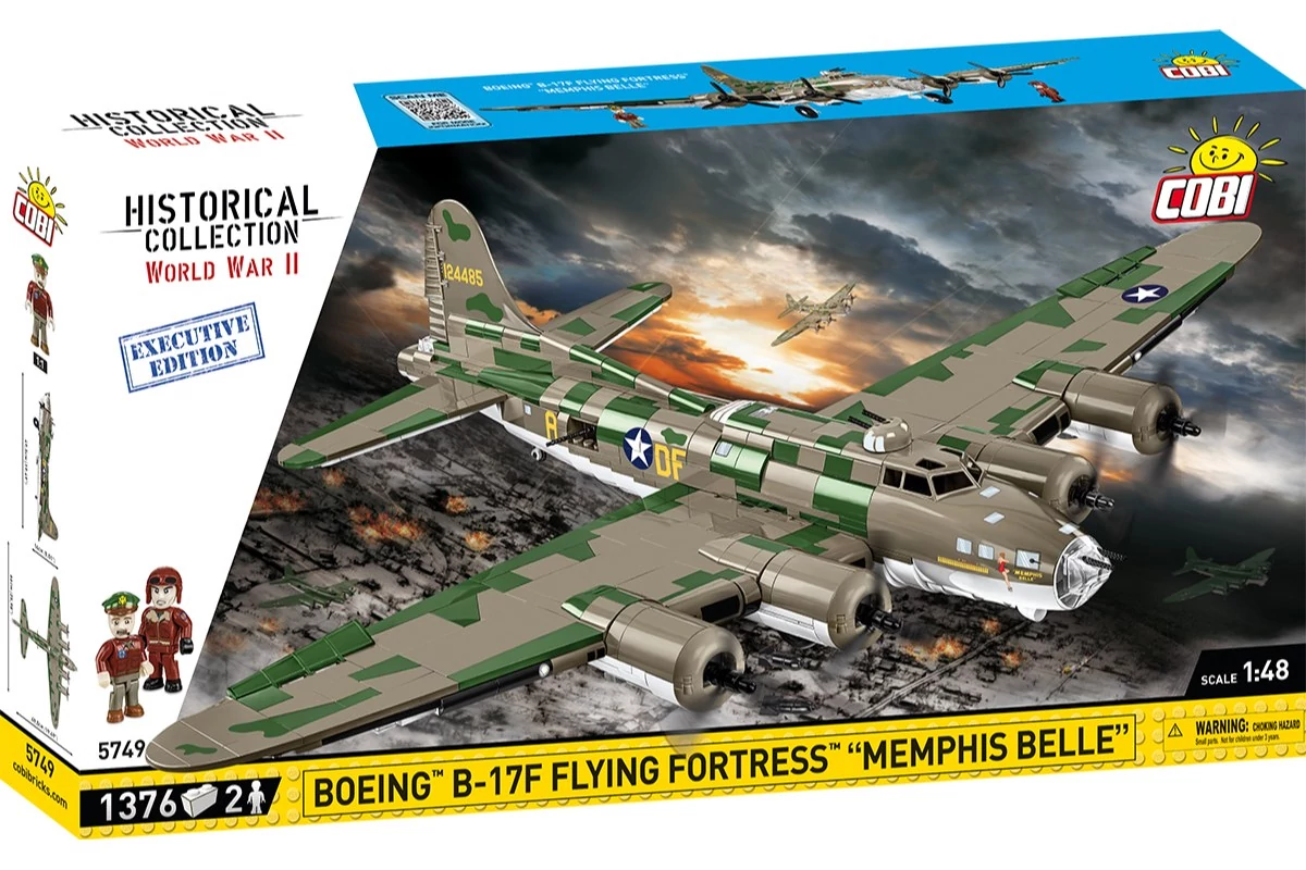 COBI-5749 – B-17F Flying Fortress „Memphis Belle” – Executive Edition – 100% kompatibilis minden más kedvelt márkával