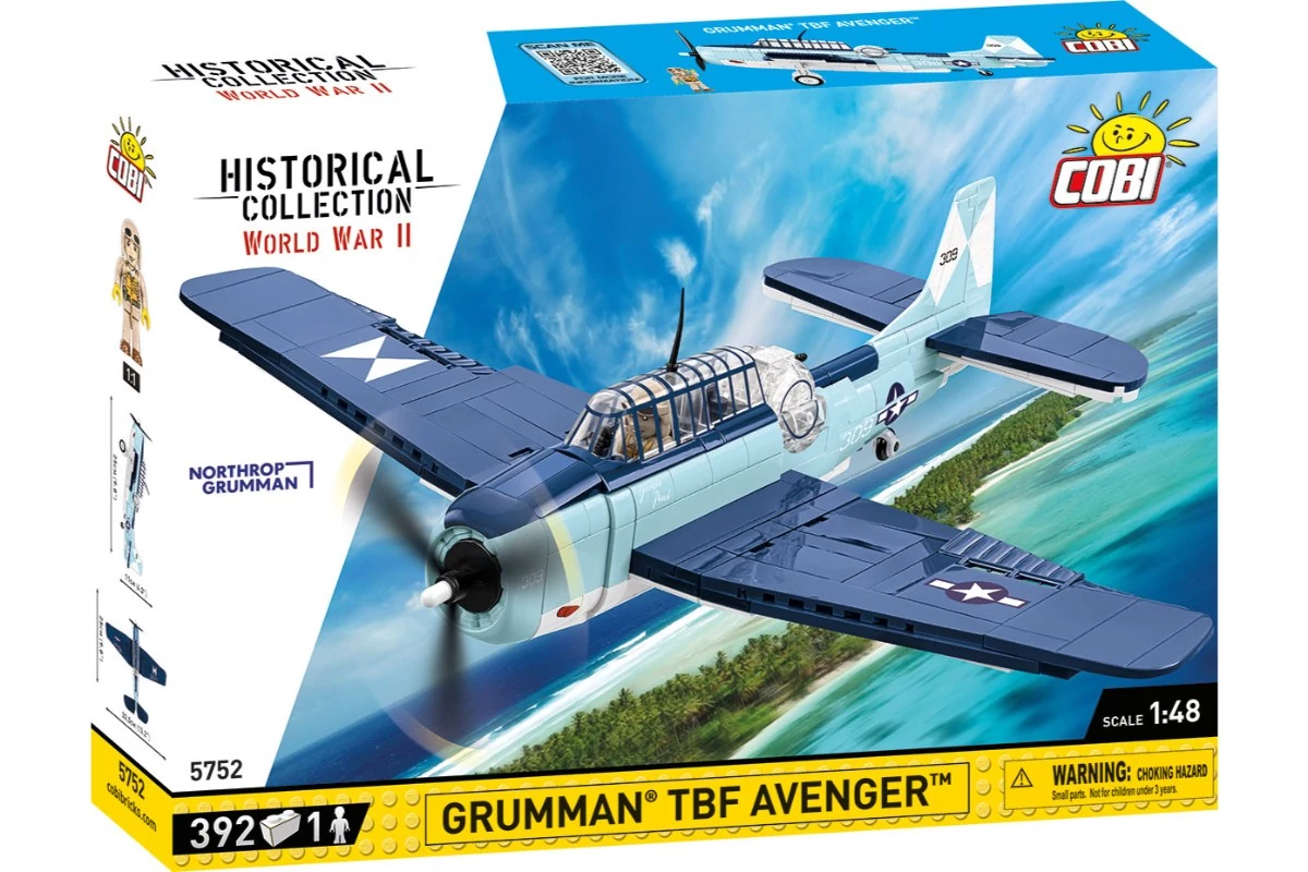 COBI-5752 – Grumman TBF Avenger – amerikai torpedóvető – 100% kompatibilis minden más kedvelt márkával