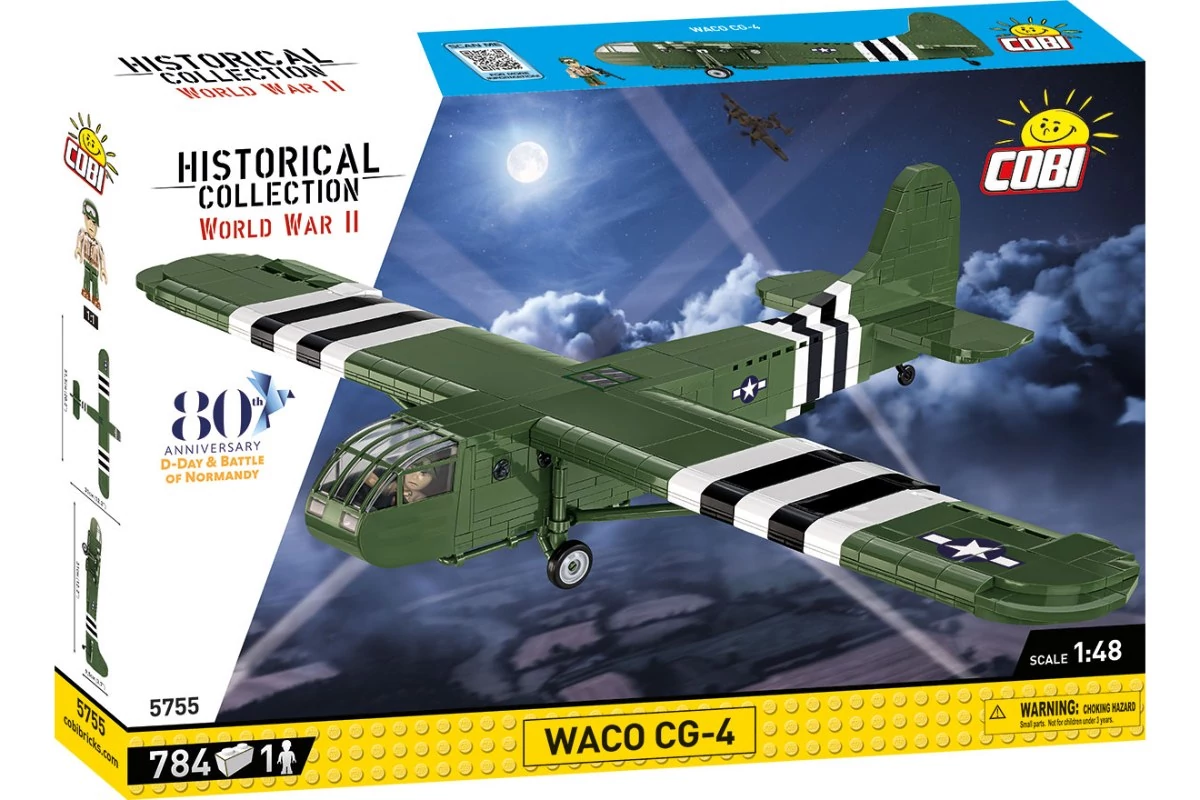 COBI-5755 – WACO CG-4 – amerikai katonai vitorlázó – 100% kompatibilis minden más kedvelt márkával